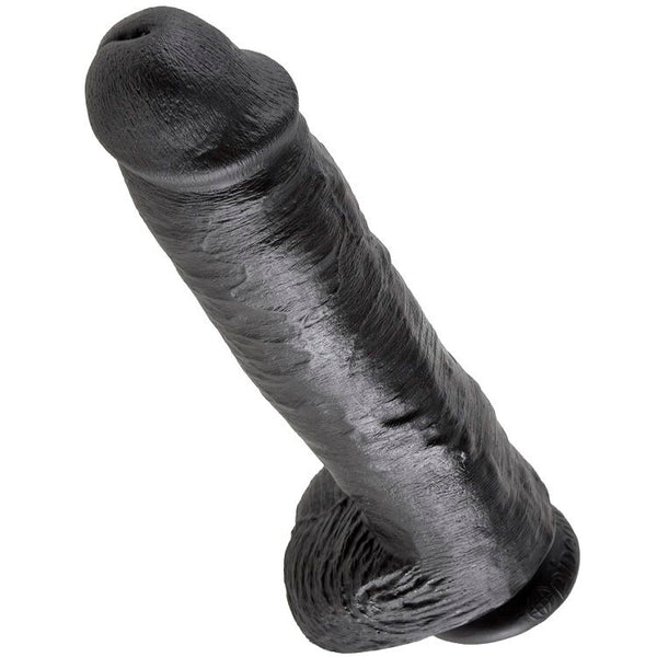 KING COCK - Realistisk Dildo med Baller Sort 28 cm