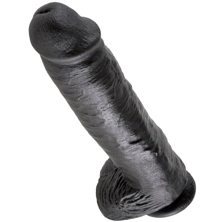 KING COCK - Realistisk Dildo med Baller Sort 28 cm