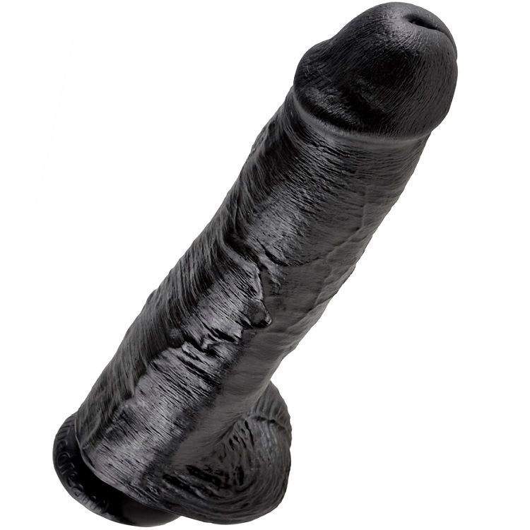 KING COCK - Realistisk Dildo med Baller Sort 28 cm