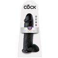 KING COCK - Realistisk Dildo med Baller Sort 30,5 cm