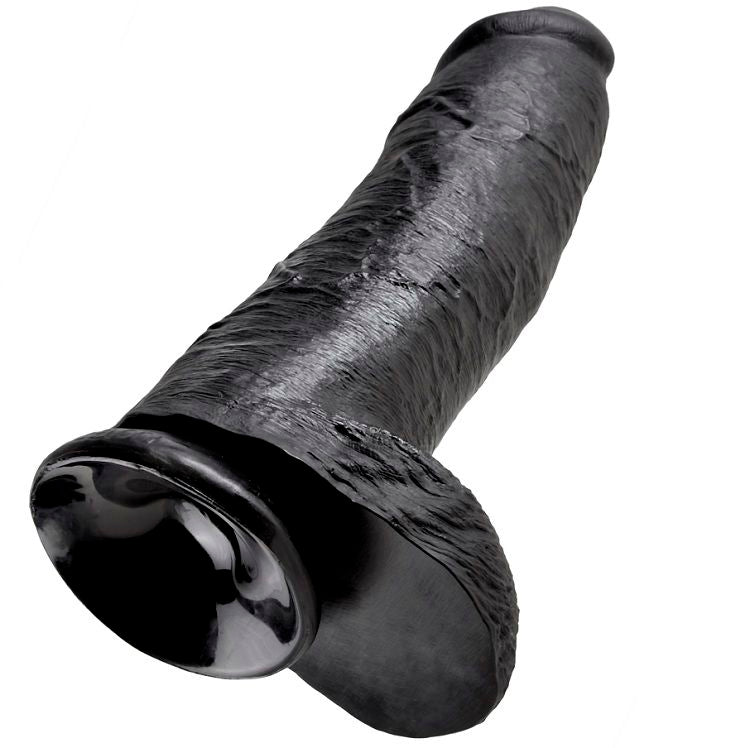 KING COCK - Realistisk Dildo med Baller Sort 30,5 cm
