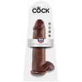 KING COCK - Realistisk dildo med pung Brun 30 cm