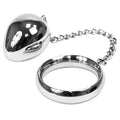 METAL HARD - Penisring 50 mm med Kjede og Analkule