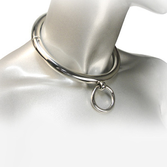 METAL HARD - Halsbånd med Ring 10 cm