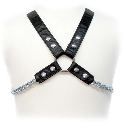 LEATHER BODY - Chain Body harness i lær for menn