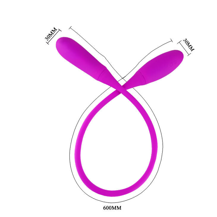 PRETTY LOVE - Smart Snaky Vibe Dobbeltsidig Vibrator 7V + 3 Tickling
