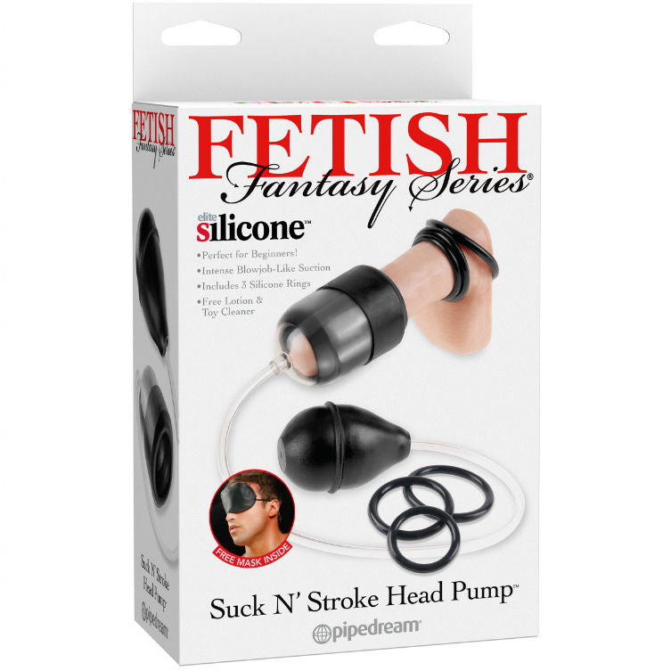FETISH FANTASY SERIES - Suck N' Stroke Glanspumpe med Ringer