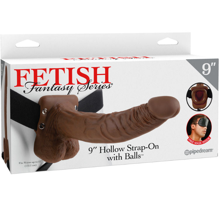 FETISH FANTASY SERIES - Hul Strap-on Brun 22,9 cm
