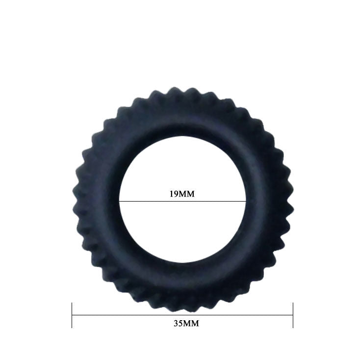 BAILE - Titan Penisring i Silikon Sort 1,9 cm