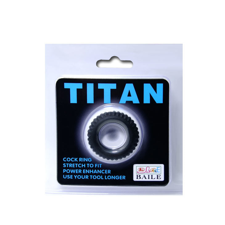 BAILE - Titan Penisring i Silikon Sort 1,9 cm