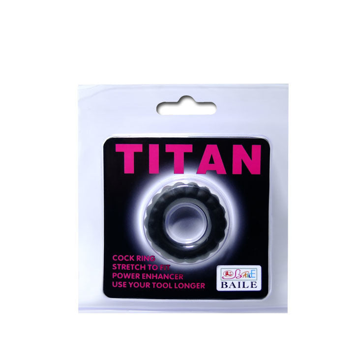 BAILE - Titan Penisring i Silikon Sort 2 cm