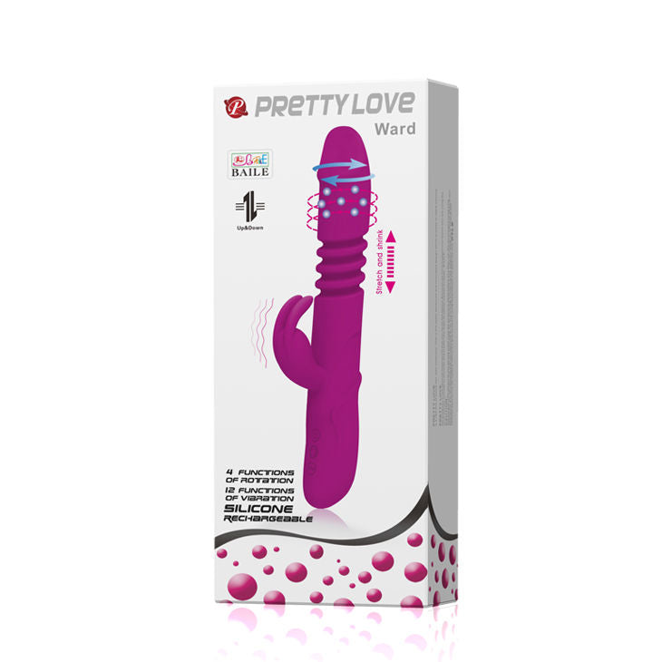 PRETTY LOVE - Ward Rabbitvibrator med Rotasjon og Opp/Ned