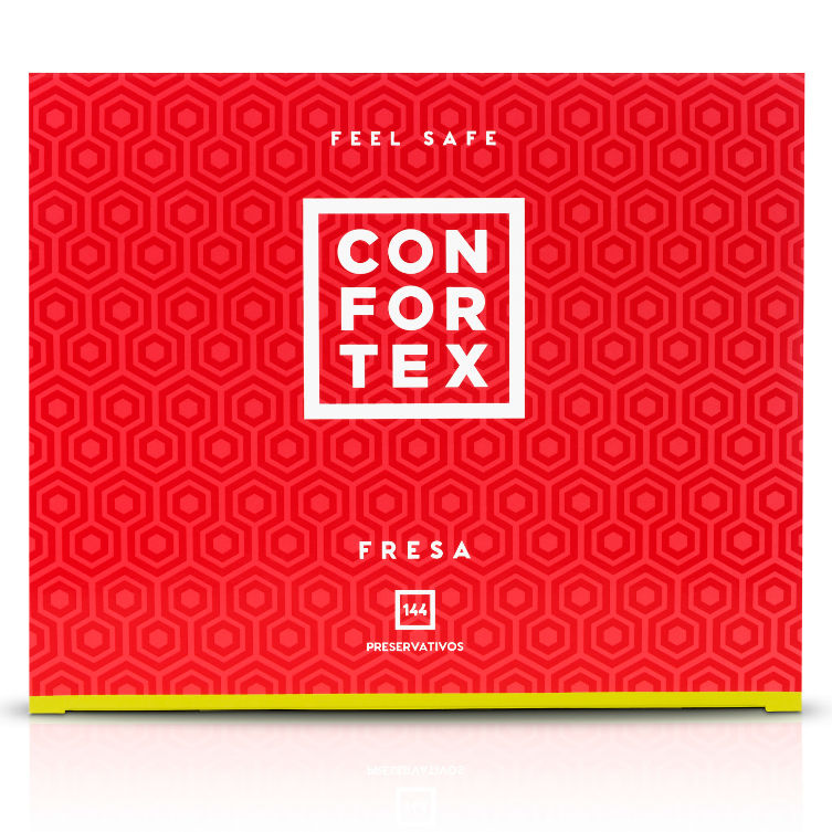CONFORTEX - Strawberry Kondomer med Smak 144 stk