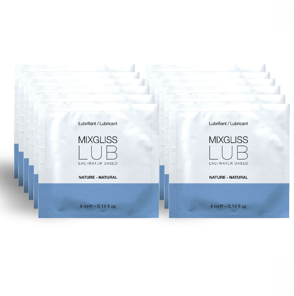 MIXGLISS - Natural Vannbasert glidemiddel Engangsdoser 12 x 4 ml