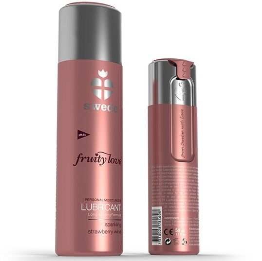 SWEDE - Fruity Love Vannbasert glidemiddel Musserende Jordbærvin 100 ml