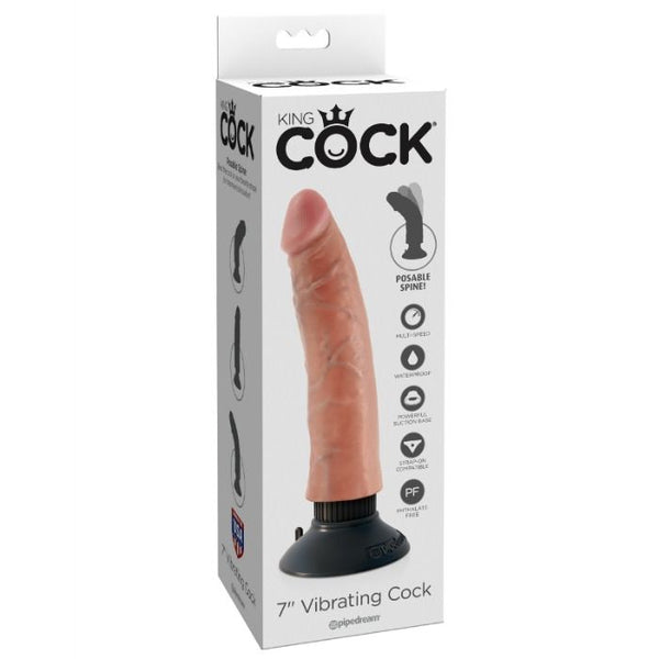 KING COCK - Vibrerende Dildo 17,8 cm