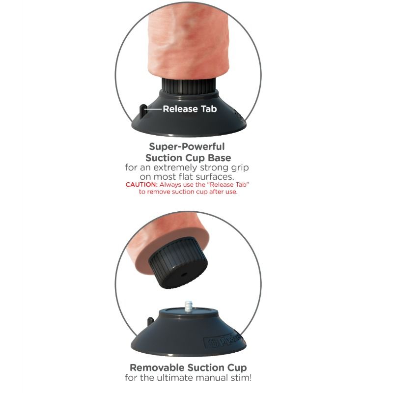 KING COCK - Vibrerende Dildo Hud 23 cm