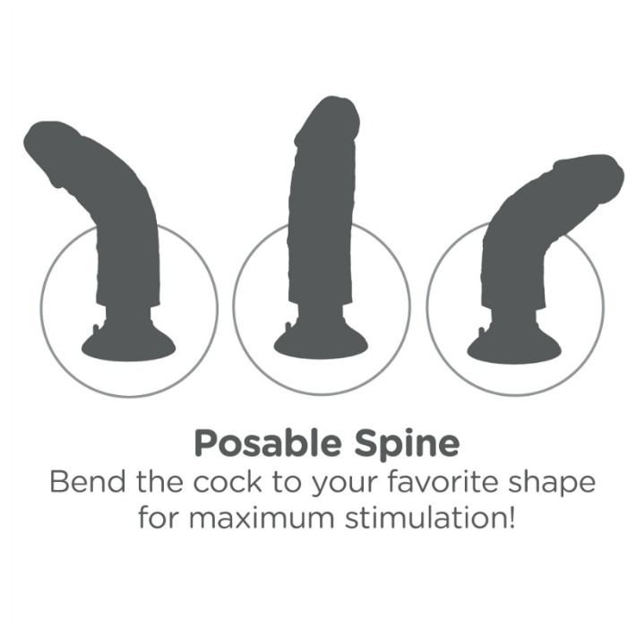 KING COCK - Vibrerende Dildo Hud 23 cm