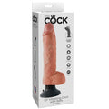 KING COCK - Vibrerende Dildo med Pung 25,5 cm Hud