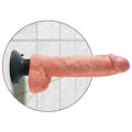 KING COCK - Vibrerende Dildo med Pung 25,5 cm Hud