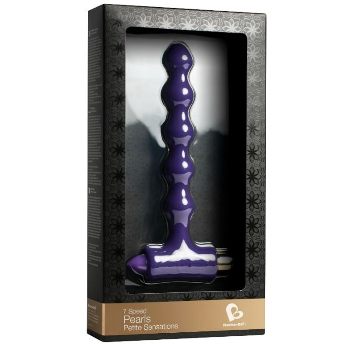 ROCKS-OFF - Petite Sensations Pearls Vibrerende Analplugg med Kuler