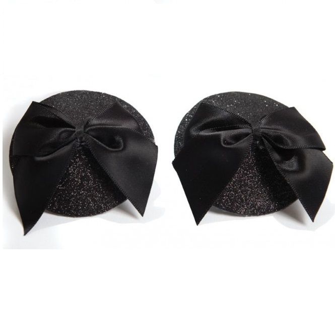 BIJOUX INDISCRETS - Burlesque Nipple Covers med sløyfe