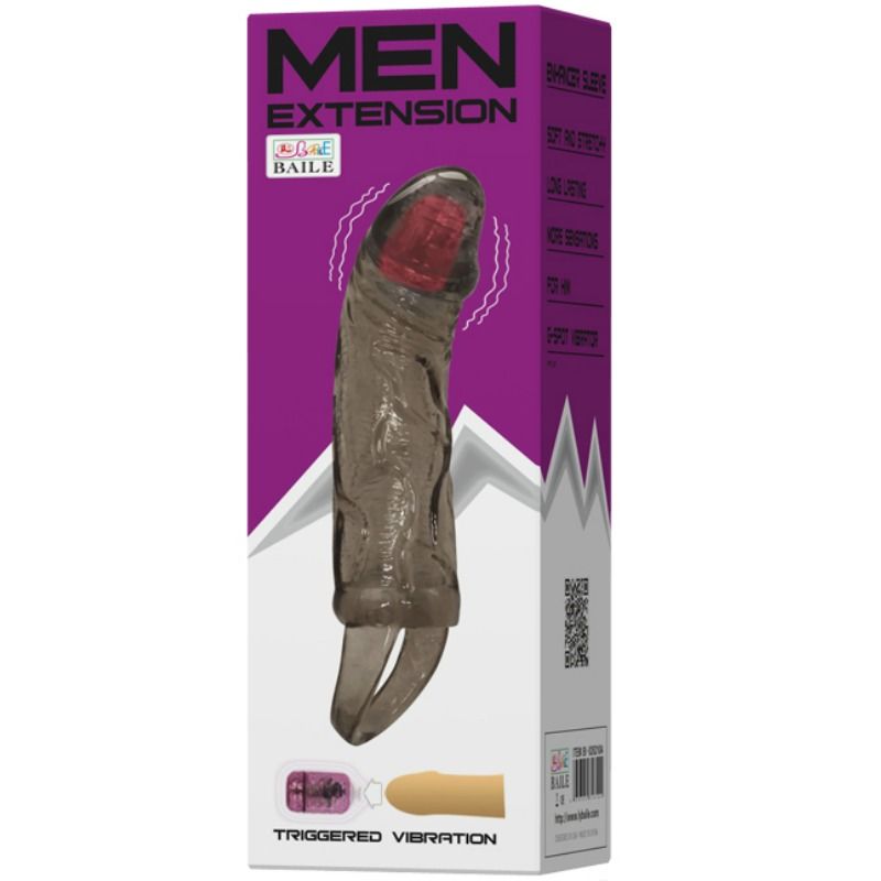 BAILE - Vibrerende penishylse med pungstropp 13,5 cm (LR130)