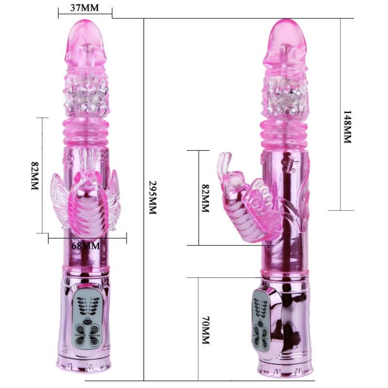 BAILE - Oppladbar Rabbitvibrator med Rotasjon og Pulsering