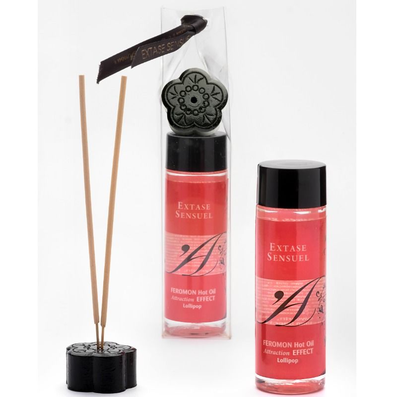 EXTASE SENSUAL - Varmende massasjeolje med feromoner Slikkepinne 100 ml
