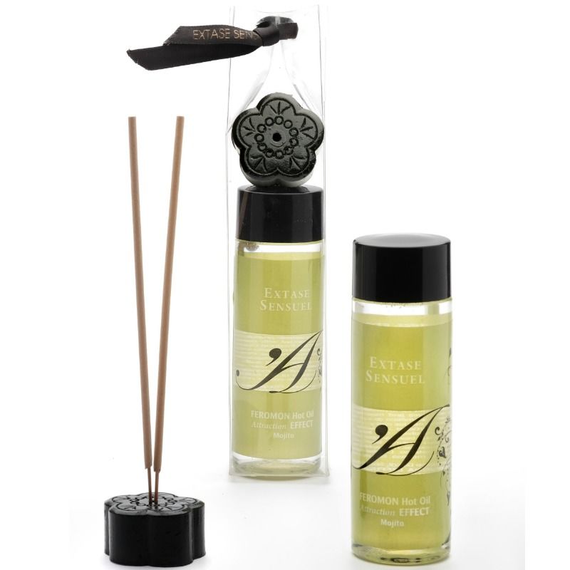 EXTASE SENSUAL - Varmende massasjeolje med feromoner Mojito 100 ml
