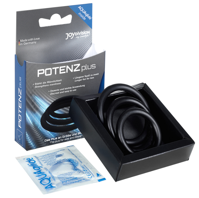 JOYDIVISION - Potenzduo Plus Penisringsett i silikon 3 stk