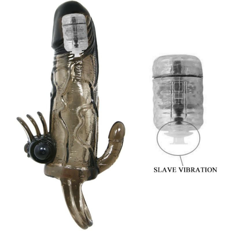 BAILE - Brave Man Stimulation Penisforlenger Sort 16,5 cm