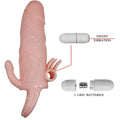 BAILE - Brave Man Penishylse med klitoris- og analstimulering Hud 16,5 cm