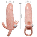 BAILE - Brave Man Penishylse med klitoris- og analstimulering Hud 16,5 cm