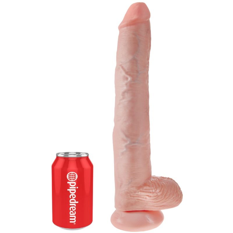 KING COCK - Realistisk Dildo med Baller Hud 35,6 cm