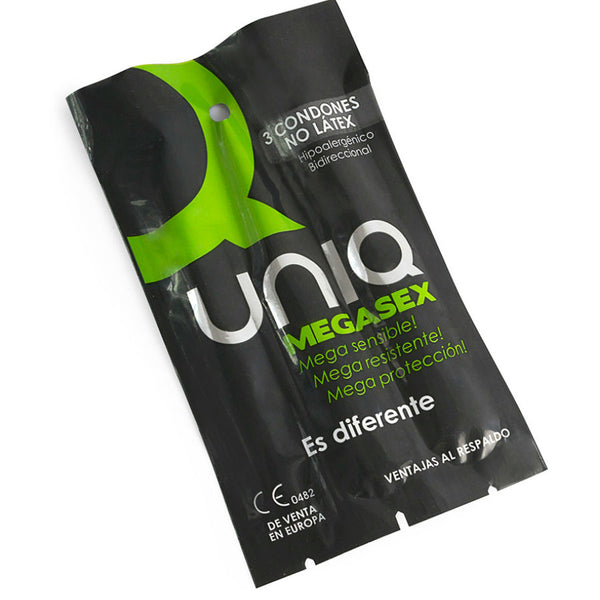 UNIQ - Megasex Latex Free Lateksfrie Kondomer 3 stk