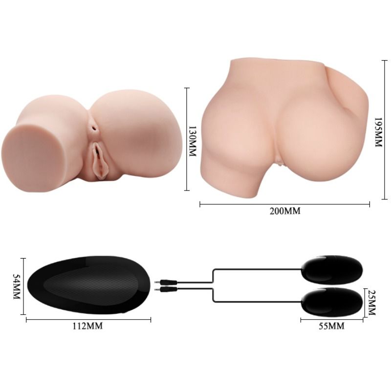 CRAZY BULL - Butt Realistisk Vagina- & Anus-masturbator