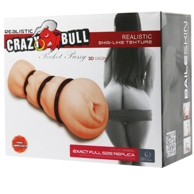CRAZY BULL - Vagina-masturbator med Ringer