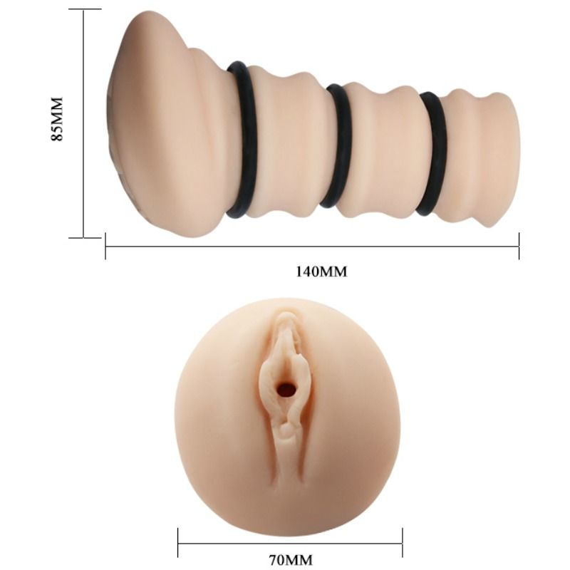 CRAZY BULL - Vagina-masturbator med Ringer