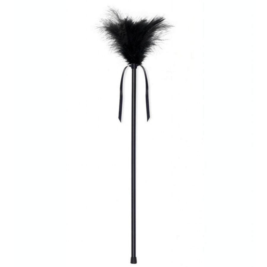 SECRETPLAY - Fjær-tickler Sort 40 cm