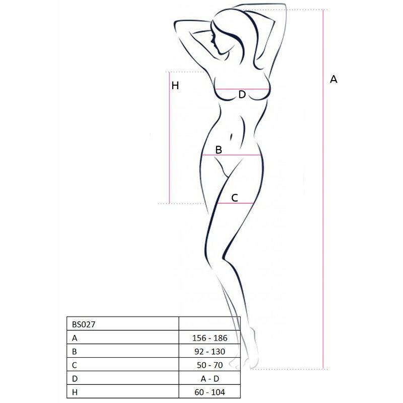 PASSION - Bodystocking Hvit kjolemodell One Size