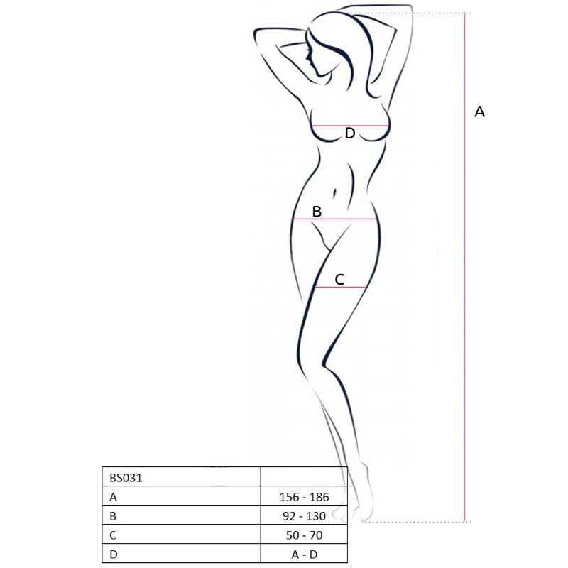 PASSION - Bodystocking Hvit