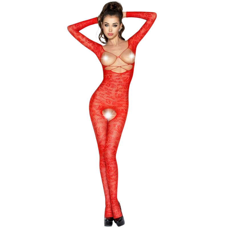 PASSION - Bodystocking Rød One Size