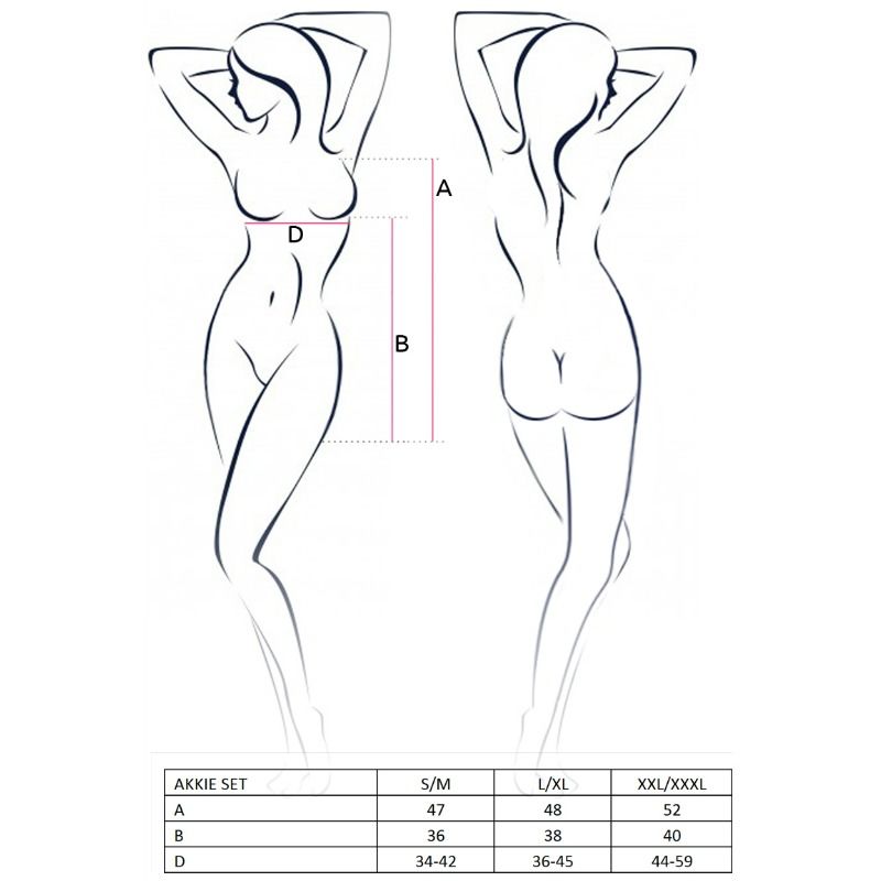 PASSION - Akkie Sykepleier-Kostyme Sort S/M