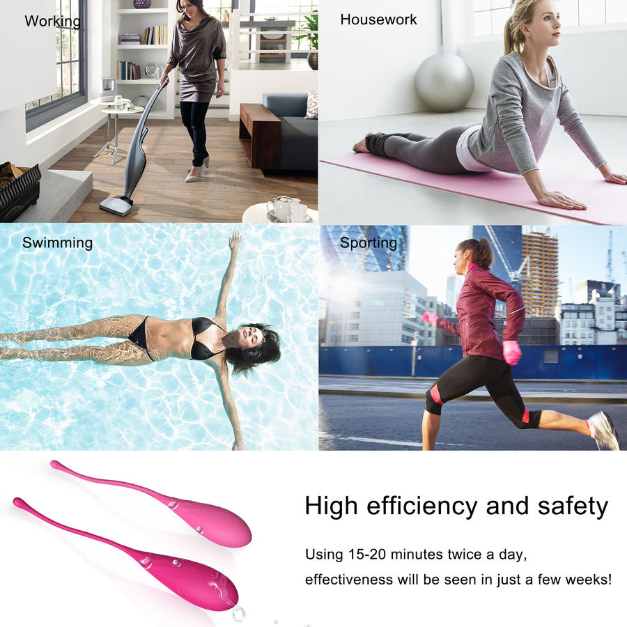 LESLIE - Kegel Fit Bekkenbunnstrener-sett med 6 Vekter