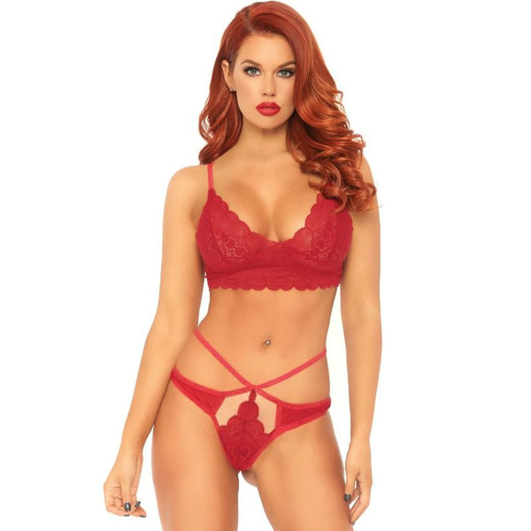 LEG AVENUE - Todelt Sett Blonde-Bralette og String