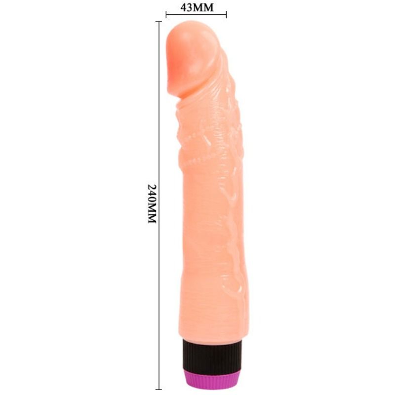 BAILE - Natural Fleksibel Realistisk Vibrator 24 cm