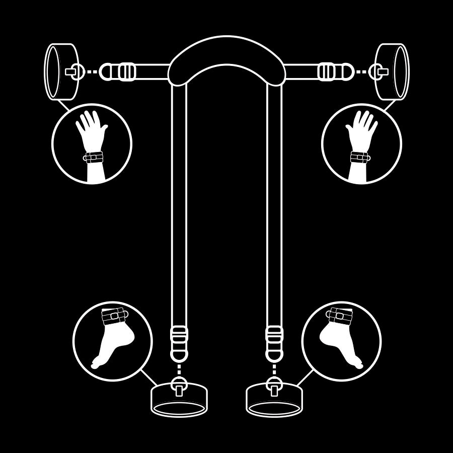 FETISH SUBMISSIVE - Bondagesett til Sengen