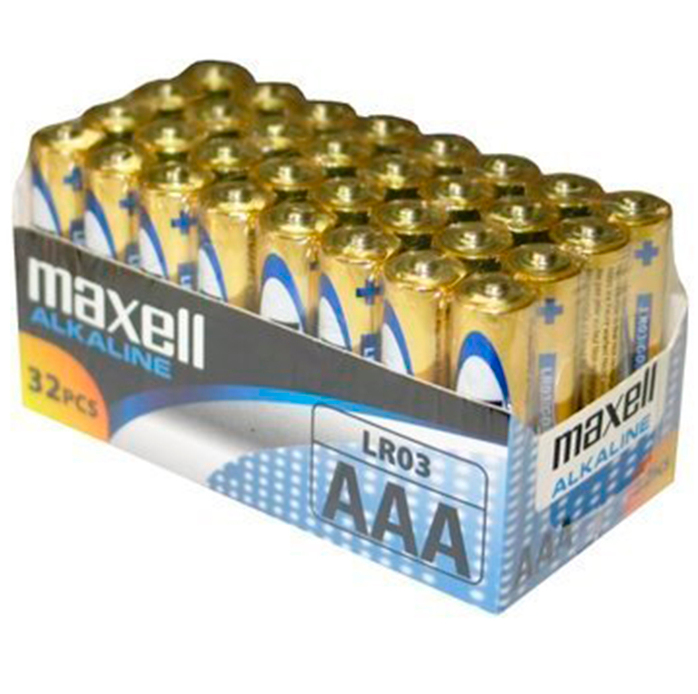 MAXELL - AAA Alkalisk Batteri 32-pk