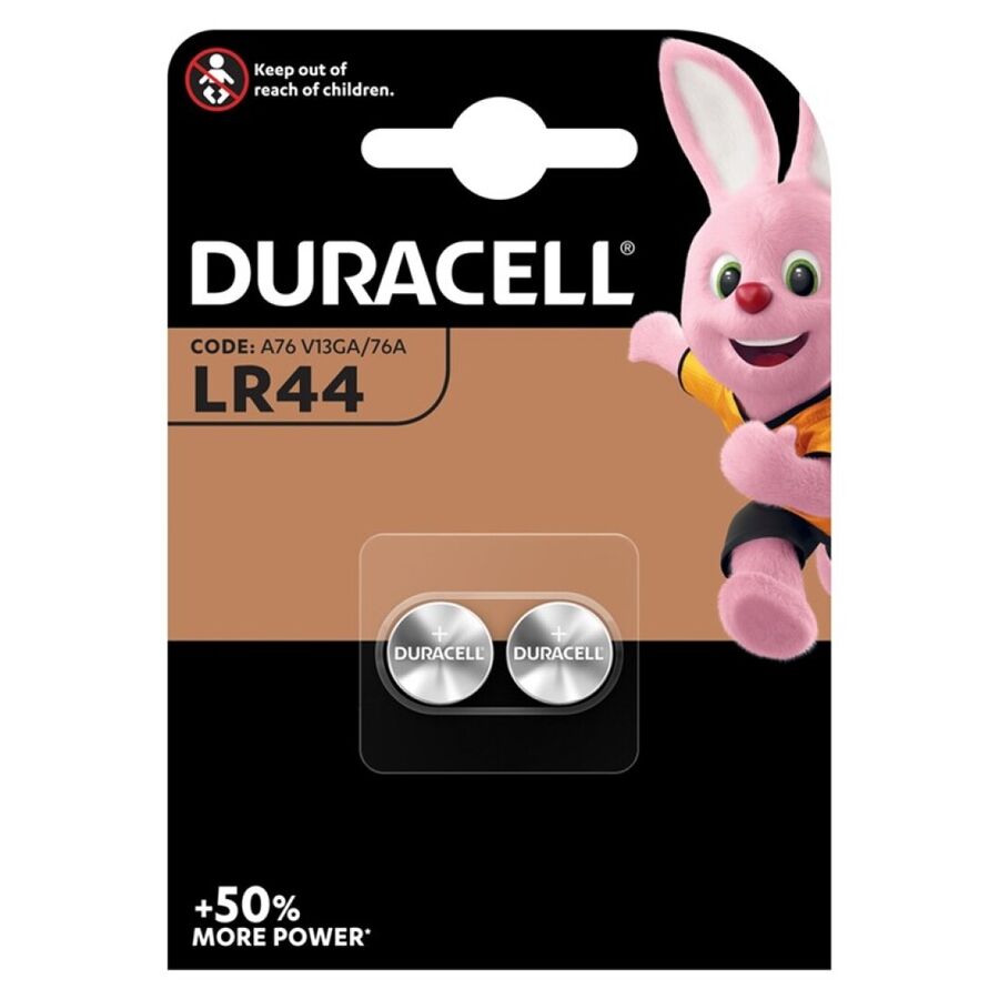 DURACELL - LR44 Knappcellebatterier 1,5V 2 stk